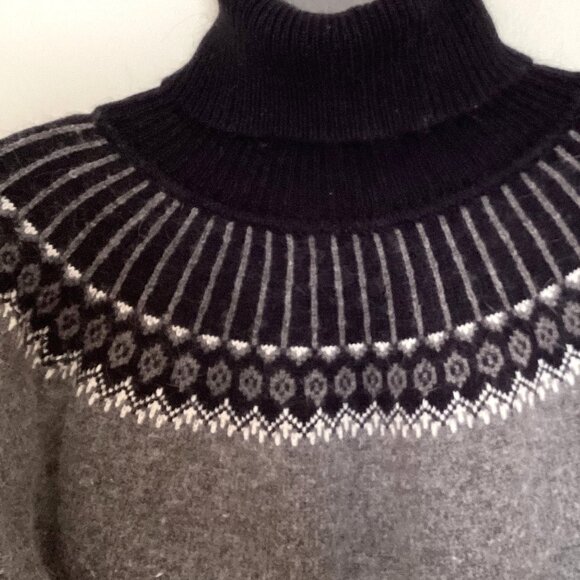 Jacob Connexion Women's Long Turtleneck Sweater Rabbit Hair Blend Soft Size GL - Picture 3 of 8